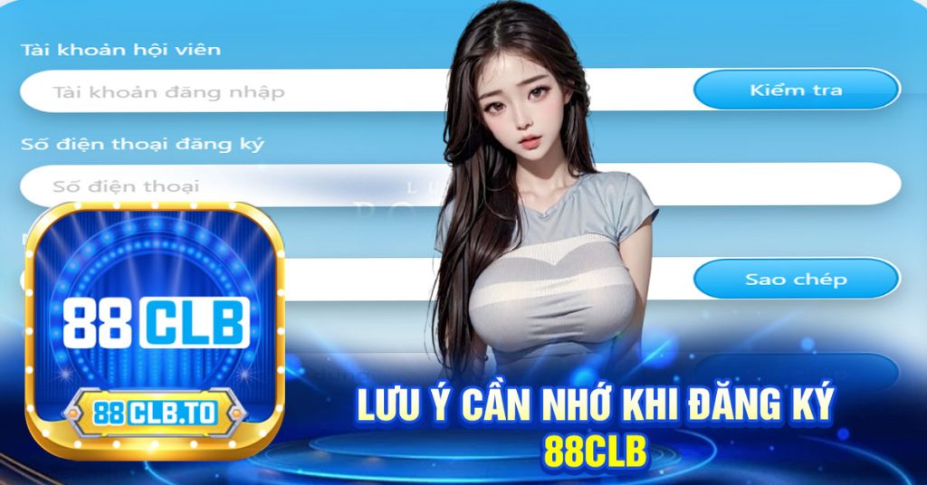 lưu ý cần nhớ khi đăng ký
88clb